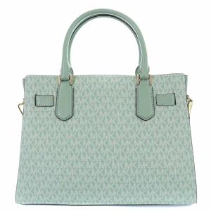 MICHAEL KORS HAMILTON サッチェル ミディアム トートバッグ ショルダーバッグ 2way ロゴ シーグリーンマルチ 35F1GHMS2B8073