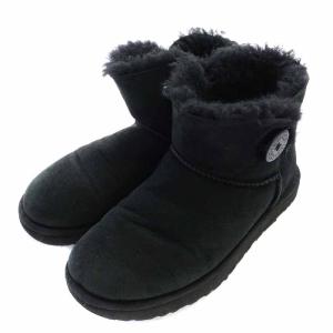 UGG australia ミニ ベイリー ボタン MINI BAILEY BUTTON ムートンブーツ ショートブーツ フラット 裏ボア US7 24cm