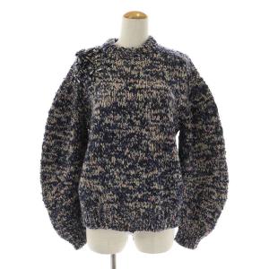 ビジュープルオーバー ニット セーター モックネック ウール カシミヤ混 F マルチカラー