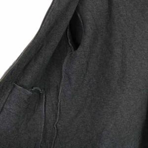 BURBERRY BLACK LABEL ジャケット パーカー ジップアップ ロゴ刺繍 ラビットファー 2 M グレー