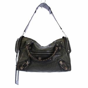 BALENCIAGA ザ･ジャイアントシティ ハンドバッグ トートバッグ ワンショルダーバッグ 2WAY レザー 緑 グリーン 173084