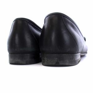 GUCCI ホースビット ローファー モカシン ロ^ヒール レザー 37.5 24.5cm 黒 ブラック