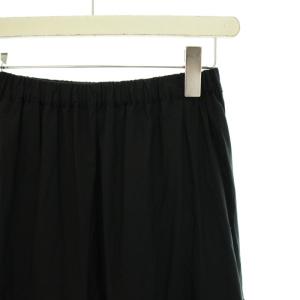 UNITED ARROWS ティアードスカート フレア 絹 シルク混 タック ロング マキシ 36 S 黒 ブラック