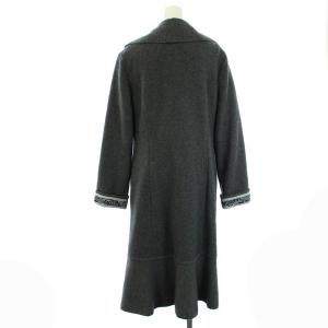 LEONARD FASHION コーディガン ニットコート カーディガン ウール 長袖 40 L グレー