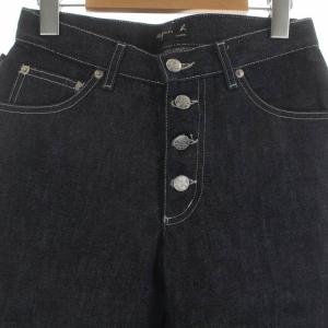 agnes b. デニムパンツ ジーンズ ハーフパンツ ボタンフライ 36 S インディゴ