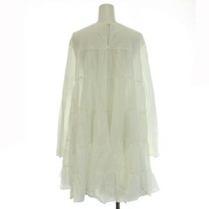 Merlette SOLIMAN コットンティアードミニワンピース チュニック 長袖 コットン 白