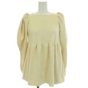 CELFORD 21AW ペプラムニットプルパンツセットアップ 上下 ニット スクエアネック 長袖 パワーショルダー イージーパンツ ニットパンツ