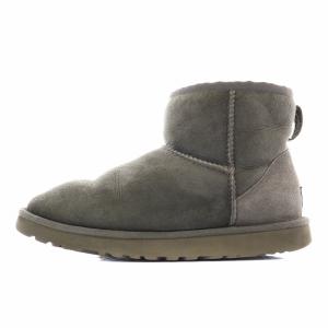 UGG australia クラシックミニ ムートンブーツ ショートブーツ スエード ボア 24.0cm グレー 5854