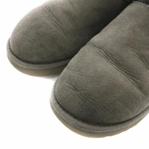 UGG australia クラシックミニ ムートンブーツ ショートブーツ スエード ボア 24.0cm グレー 5854