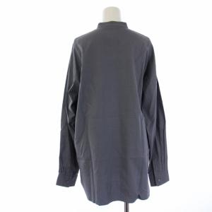 AURALEE 22SS WASHED FINX TWILL SHIRTS 長袖 バンドカラー 1 グレー