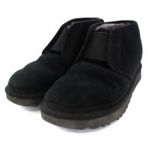 UGG australia ニューメルフレックス NEUMEL FLEX クラシックブーツ ショートブーツ ボア スエード US6 24cm 黒 ブラック