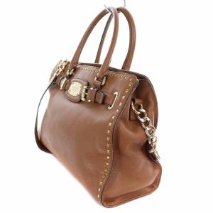 MICHAEL Michael Kors トートバッグ ショルダーバッグ 2way レザー スタッズ チェーン 茶 ブラウン
