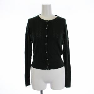 JOHN SMEDLEY ニット カーディガン 長袖 ウール 2 M 緑 グリーン