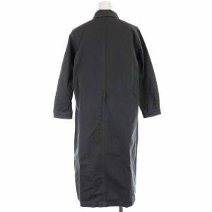 MHL. シャツワンピース ロング リネン混 ポケット 長袖 1 S チャコールグレー 595-7158500