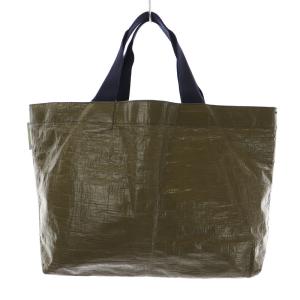 Hervé Chapelier PPライン マルシェバッグ トートバッグ ナイロン ビニール M カーキ 紺 ネイビー 2012PP