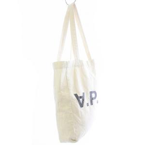 A.P.C. TOTE LAURE DENIM NATURAL トートバッグ ハンドバッグ キャンバス ロゴ アイボリー