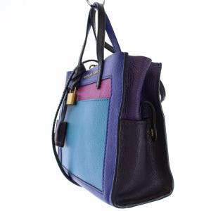 MARC JACOBS Mini Grind Colorblock ショルダーバッグ ハンドバッグ 2WAY 南京錠 鍵付き レザー マルチカラー