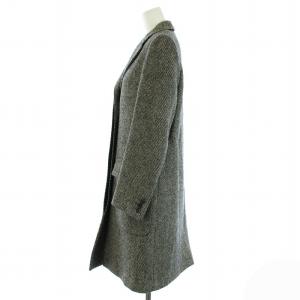 MARGARET HOWELL チェスターコート ウール アウター ミドル丈 ロング 1 S 黒 ブラック