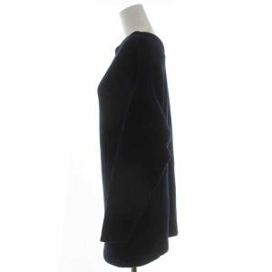 Deuxieme Classe リップルアミプルオーバー ニット セーター ボートネック 長袖 紺 ネイビー 16-080-500-7090-1-0