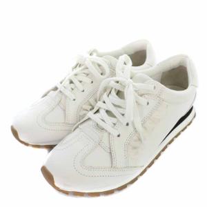 TORY BURCH TORY SPORT スニーカー ローカット レザー フリル 6M 23cm 白 ホワイト