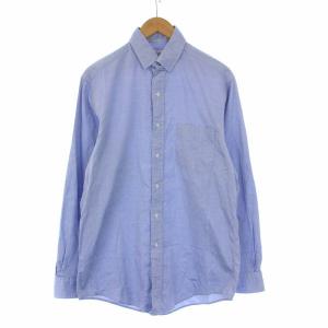 オックスフォードシャツ 長袖 コットン USA製 15.5 34 M 青 ブルー