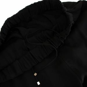 Deuxieme Classe 18SS シルクサテンドロストパンツ イージー テーパード 絹 36 S 黒 ブラック 18030500406110