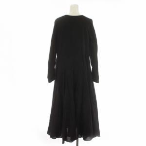 UNITED ARROWS ワンピース Vネック ロング 長袖 36 S 黒 ブラック