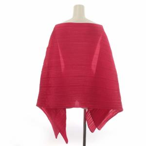 PLEATS PLEASE ISSEY MIYAKE イッセイミヤケ ポンチョ プリーツ ストール ピンク