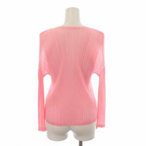 PLEATS PLEASE ISSEY MIYAKE イッセイミヤケ プリーツカーディガン メッシュ 3 ライトピンク