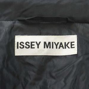 ISSEY MIYAKE パラシュートコート ロング丈 ドロスト フード シルク混 3 L ブラック IM21FA010