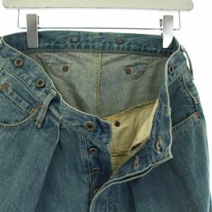 KAPITAL デニム ワイドパンツ ジーンズ シンチバック W31 青 ライトブルー