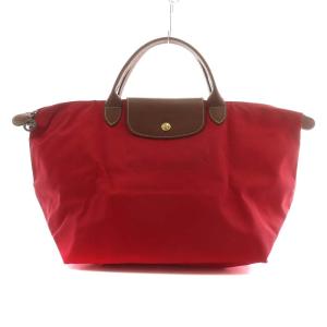 ルプリアージュ ハンドバッグ トートバッグ ナイロン レザー 赤 レッド