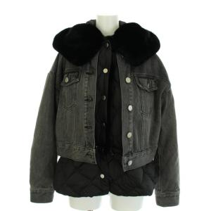 20AW 3wayエコファーデニムコンビジャケット Gジャン ダウンライナー 38 グレー ブラック