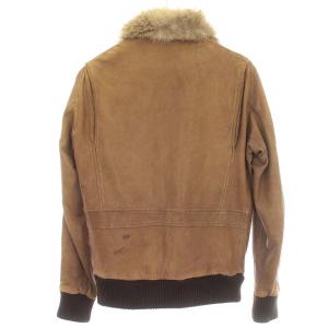 GIORGIO BRATO SHIPS取扱 A-2 フライトジャケット 羊革 ラムレザー ジャケット コヨーテファー 46 M 茶 ブラウン
