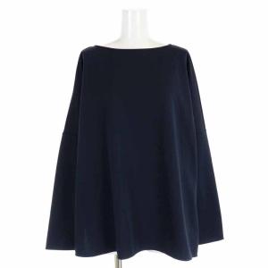 21SS オールドスクールトラックパイル ボートネックプルオーバー カットソー ドロップショルダー 長袖 S 紺 ネイビー