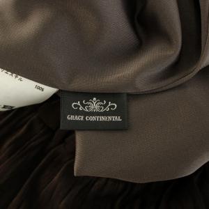 GRACE CONTINENTAL 21AW スカーチョ プリーツパンツ イージーパンツ シアー 36 S 茶 ブラウン