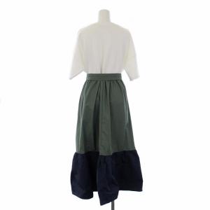 Grace Class 22AW タフタコンビTeeワンピース 半袖 ロング 36 S 白 紺 緑 ホワイト ネイビー グリーン 0222332218