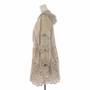 Grace Class 22SS カットワークフードブルゾン ジャケット パーカー ジップアップ 刺繍 36 S ベージュ 0221101106