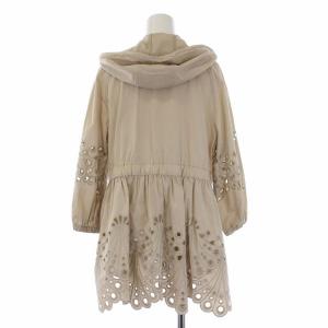 Grace Class 22SS カットワークフードブルゾン ジャケット パーカー ジップアップ 刺繍 36 S ベージュ 0221101106