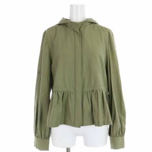20SS コットンペプラムジャケット ライトブルゾン ショート丈 ペプラムシルエット ボリューム袖 38 M カーキ 0120201058