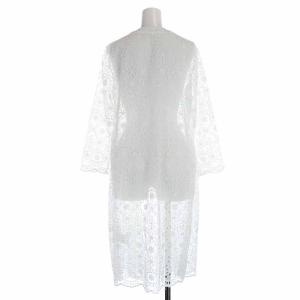 Diagram GRACE CONTINENTAL 18SS フラワーレースロングカーディガン シアー シースルー 小花柄 七分袖 36 S 白 ホワイト 38251141