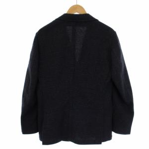 TOMORROWLAND 20AW ラグジュアリーツイード 段返り3Bテーラードジャケット シングル ウール 48 L 紺 ネイビー 61-07-04-07006