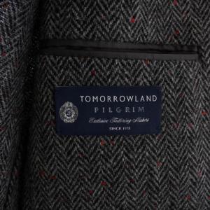 TOMORROWLAND 20AW ラグジュアリーツイード 段返り3Bテーラードジャケット シングル ウール 48 L グレー 61-07-04-07006