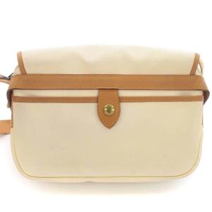 HUNTING WORLD ショルダーバッグ ワンショルダー フラップ PVCレザー 鞄 白 ホワイト 茶 ブラウン