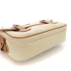 HUNTING WORLD ショルダーバッグ ワンショルダー フラップ PVCレザー 鞄 白 ホワイト 茶 ブラウン