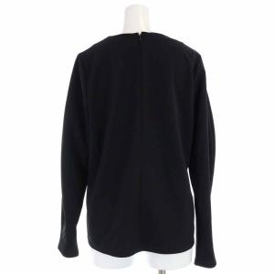 ADORE 22SS カットジョーゼットマトンスリーブT カットソー プルオーバー 長袖 38 M 黒 ブラック 5312160317