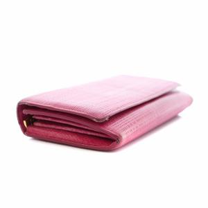 LOEWE アナグラム 長財布 ロングウォレット 二つ折り ロゴ レザー ピンク OH