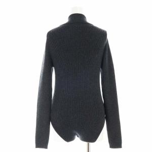 CASA FLINE 21AW ハイネックリブニット カットソー ハーフジップ ウール混 長袖 F グレー