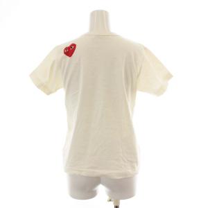 PLAY Comme des Garçons Tシャツ カットソー 半袖 プリント ロゴ M 白 ホワイト