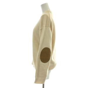 A.P.C. ニット セーター 長袖 エルボーパッチ コットン S アイボリー
